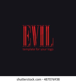 Evil. Logo Icon Design Template Elements. Concept For Your Logo. Vector Illustration.