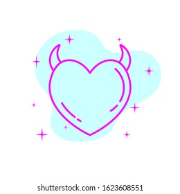 evil love icon design template