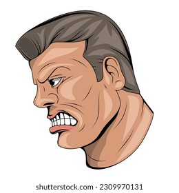Angry guy meme face for any design Royalty Free Vector Image
