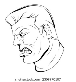 Angry guy meme face for any design Royalty Free Vector Image