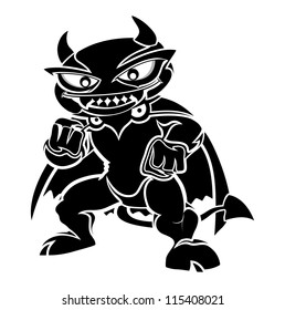 Evil Mascot tattoo Vector