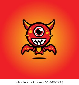 EVIL MONSTER DESIGN VECTOR MASCOT EPS 10.