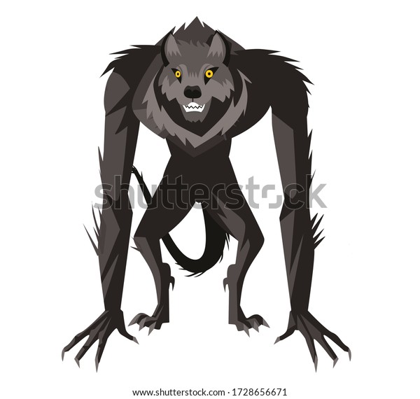 悪魔の遠吠え人狼獣 のベクター画像素材 ロイヤリティフリー