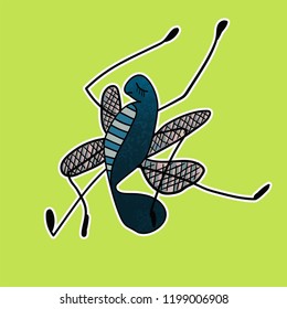 evil mosquito is dancing its victorious dance