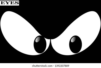 EVIL MULTI BLACK WHITE EYES LOOKING OUT