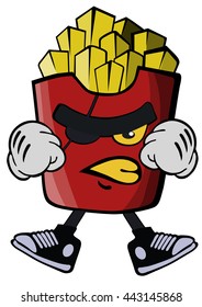evil pirate fries clenches his fists