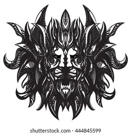 evil and powerful lion