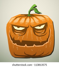 Evil pumpkin 01, vector