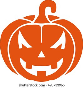 Evil pumpkin with face