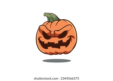 evil pumpkin vector template logo design