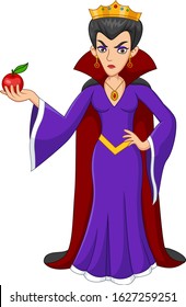 Evil Queen Holding A Poisoned Apple