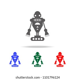 evil robot icons. Elements of robots in multi colored icons. Premium quality graphic design icon. Simple icon for websites, web design, mobile app, info graphics on white background