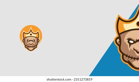 plantilla de vector abstracto del logotipo del payaso real del mal