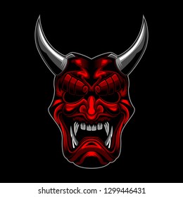 Evil Samurai Ronin vector illustration