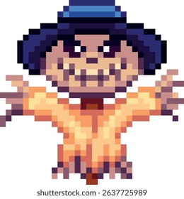 Evil scare crow pixel art