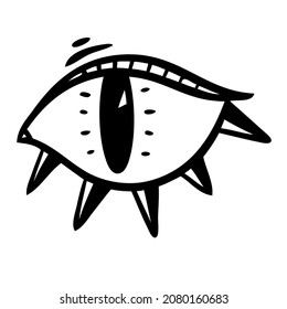 Evil Seeing eye symbol. Occult mystic emblem, graphic design.