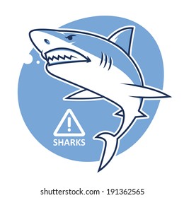 Evil Shark Warning Sign