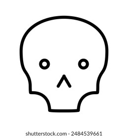 Evil Skull Icon for Halloween Themes, Gothic Art, and Horror Graphics