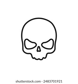 Evil skull icon vector set collection for web