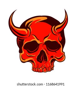 Evil skull illustration