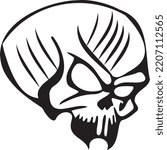 Evil Skull vector illustration detailed and easy to edit