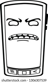evil smartphone or angry