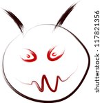 evil smiley face sketch