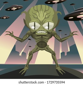 evil space invader alien from ufo