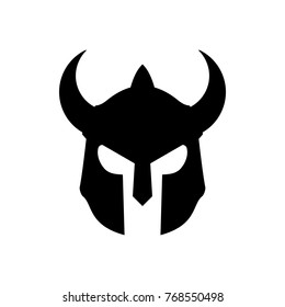 Evil Sparta Helmet Logo Basic Vector