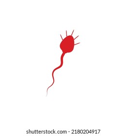 evil sperm logo illustration design