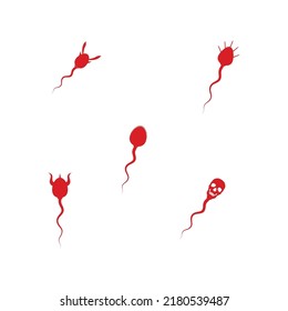 evil sperm logo illustration design