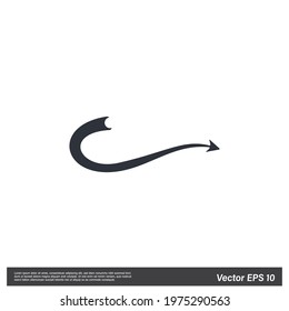 Evil tail Icon Vector illustration simple design element