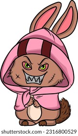 evil teddy bear mascot character