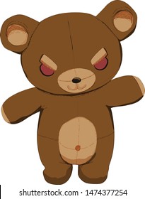 Evil Teddy Bear Vector Art