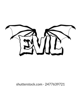 Evil Typography V110 Patch Streetwear, Urban, Luxury, Modern Design Patch Commercial Use