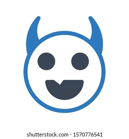 evil vector glyph colour icon