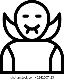 evil Vector illustration on a transparent background. Premium quality symmbols. Thin line vector icons for concept and graphic design. 
