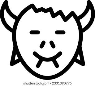 evil Vector illustration on a transparent background. Premium quality symmbols. Thin line vector icons for concept and graphic design.