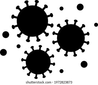 Evil viruses isolated vector illustration.