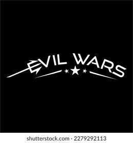 Evil Wars word design. Can be used for t-shirt design.