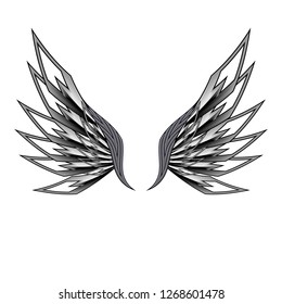 Evil wings vector template design