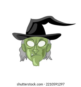 evil witch vector illustration for Helloween theme