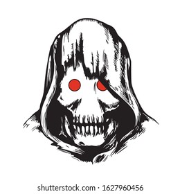 Evil Wizard Face  vector element graphics template