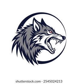 Evil Wolf Face Vector Logo Illustration Art for Unique Branding.