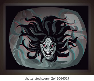evil woman ghost in tv creepypasta tape