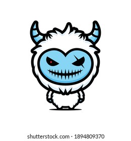 Evil Yeti Mascot Character Design