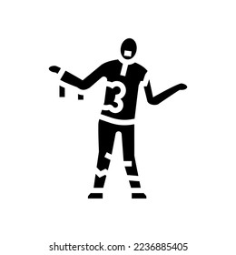 evil zombie glyph icon vector. evil zombie sign. isolated symbol illustration