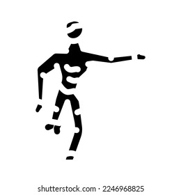 evil zombie glyph icon vector. evil zombie sign. isolated symbol illustration