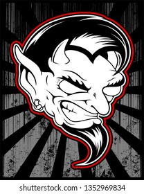 Evil,demon,lucifer Vector Hand Drawing,Shirt Designs, Biker, Dj, Gentleman, Barber And Many Others.
Isolated And Easy To Edit. Vector Illustration - Vector 