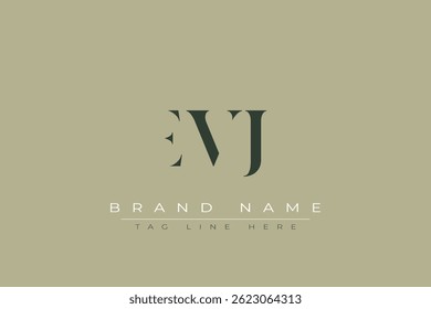 EVJ abstract letter logo design. This logo is designed by three abstract letters.